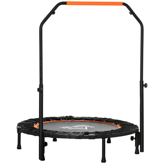 40" Foldable Mini Fitness Trampoline, with Adjustable Foam Handle, Orange Trampolines at Gallery Canada