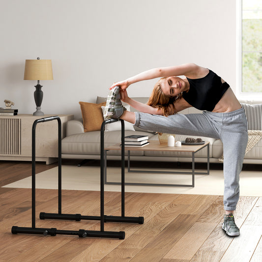 Adjustable Dip Station, Push Up Bars with 6 Width and 2 Height Levels for Home Gym Fitness Workout More-Strength Training Equipment   at Gallery Canada