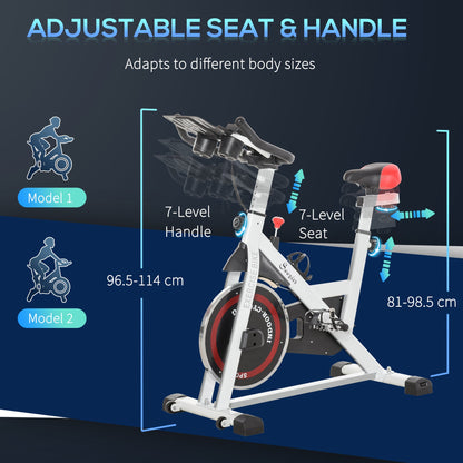 Adjustable Resistance Upright Stationary Exercise Bike with Flywheel, Multi Colour Exercise & Stationary Bikes   at Gallery Canada