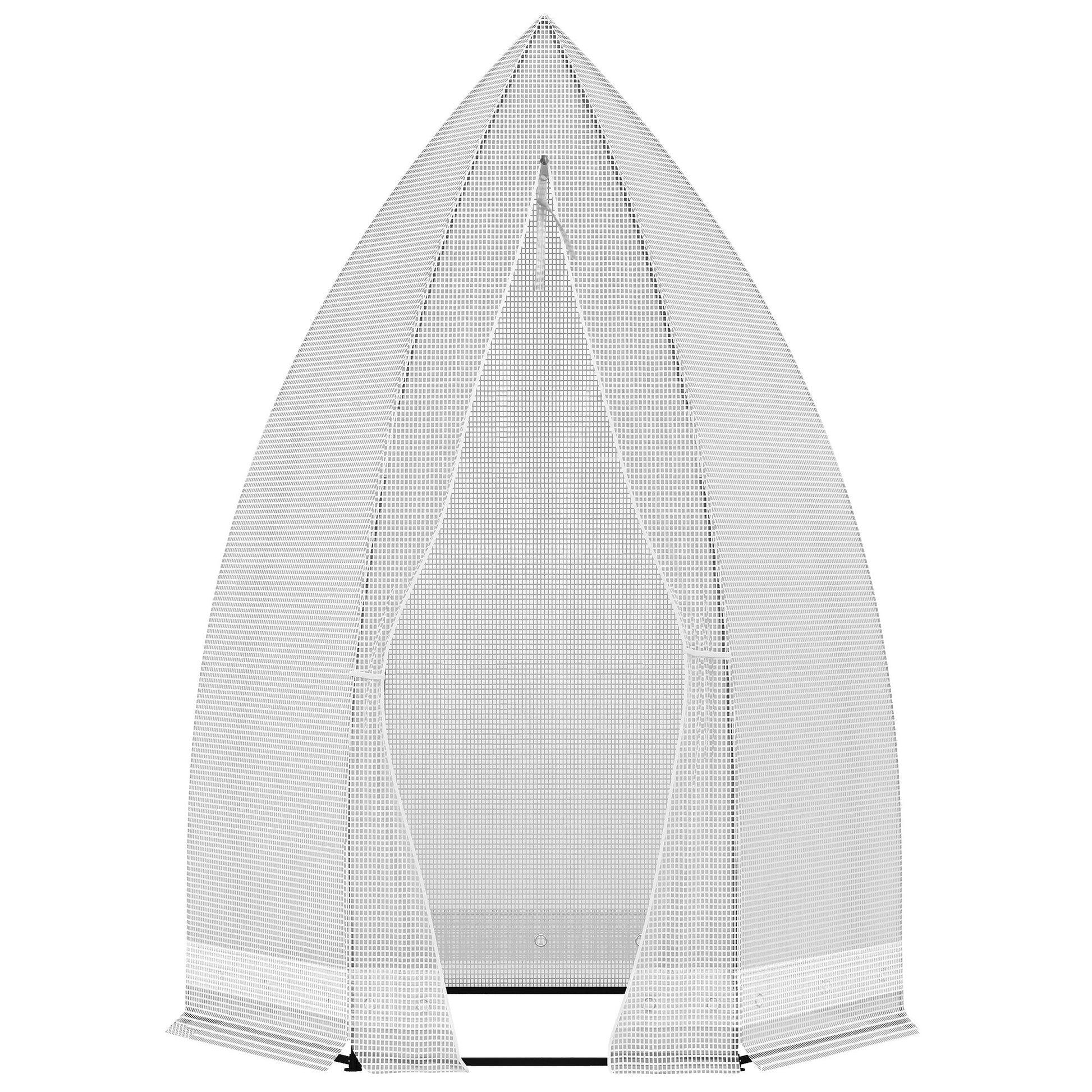 55" x 55" x 71" Greenhouse Portable Hot House for Plants with Zippered Door for Outdoor, Garden, Patio, White Portable Greenhouses White  at Gallery Canada