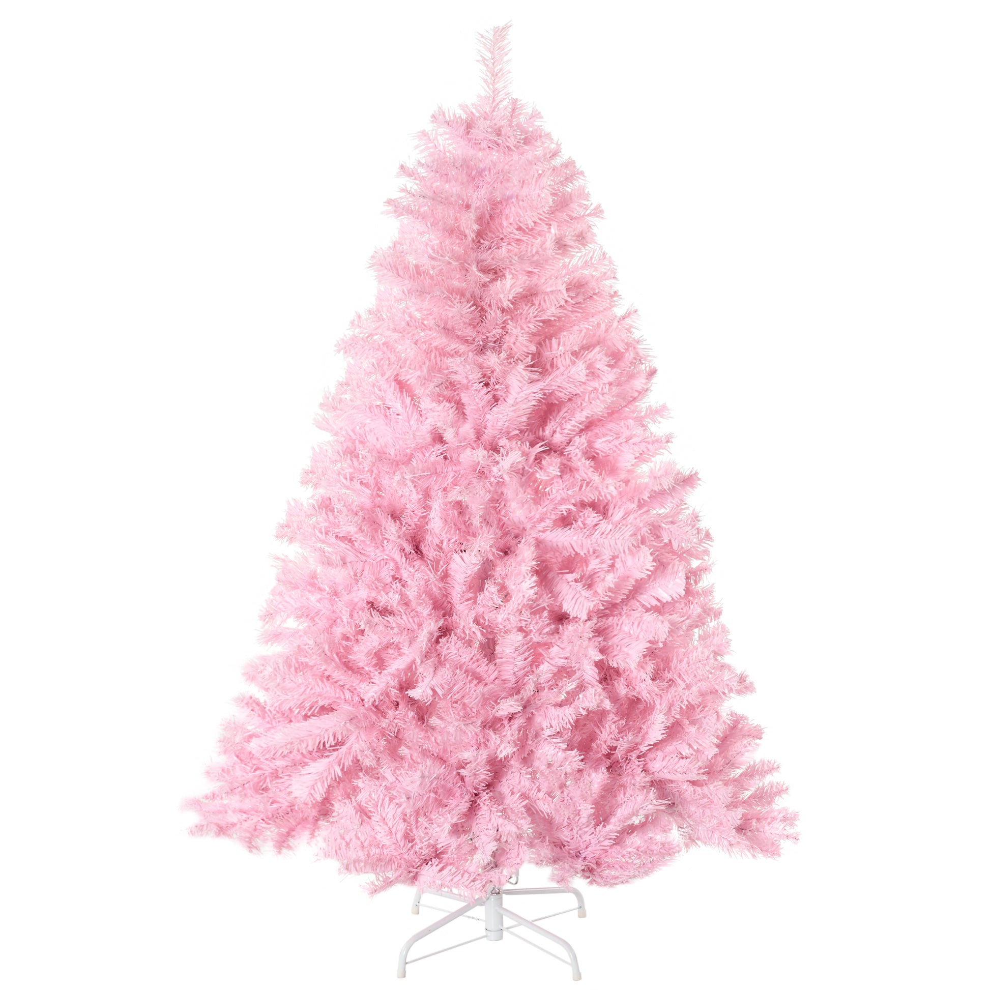 5' Artificial Pink Christmas Tree with Auto Open, Steel Base, Wide Shape for Indoor Xmas Decoration Artificial Christmas Trees Pink  at Gallery Canada