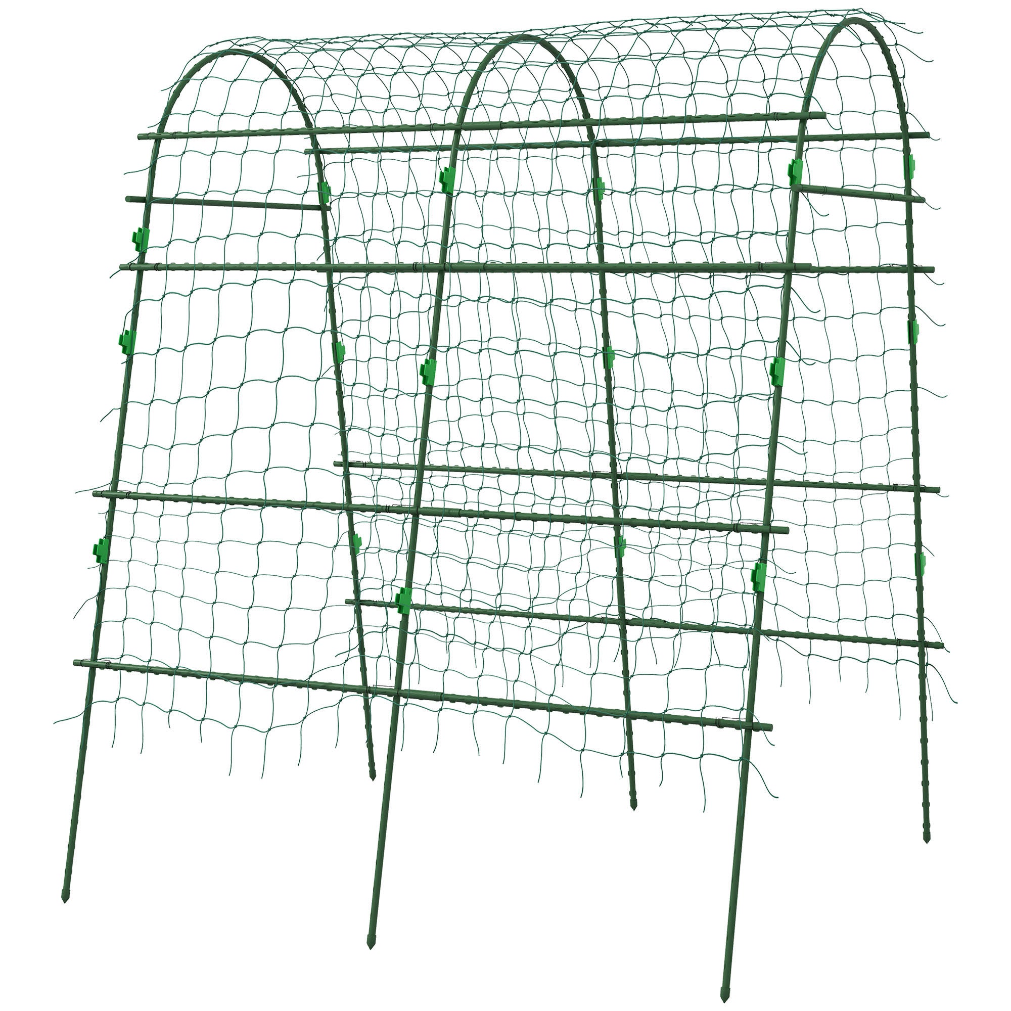 Metal Garden Trellis, Arch Trellis for Climbing Plants Outdoor, A-Frame, with Climbing Net, 57