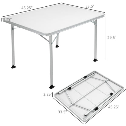 3.9ft Portable Picnic Table w/ All-terrain Feet, Aluminum Folding Camping Table for Indoor and Outdoor, Camping, Picnic, Barbecue and Party Picnic Tables & Camping Chairs   at Gallery Canada