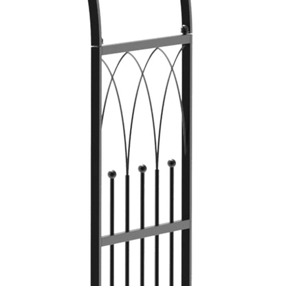 43" Garden Arbor Bench Trellis for Vines Climbing Plant Outdoor Decor Arch- Black Outdoor Benches   at Gallery Canada