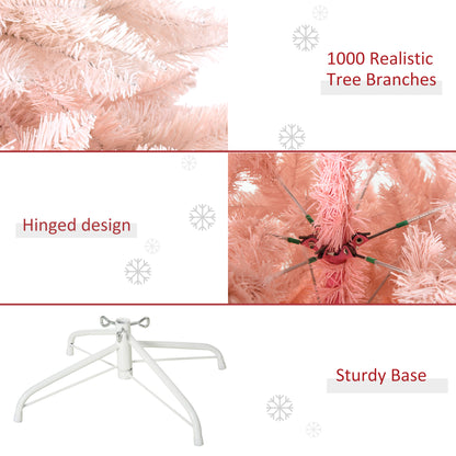 7ft Artificial Christmas Tree Home Decoration Automatic Open White and Pink Artificial Christmas Trees   at Gallery Canada