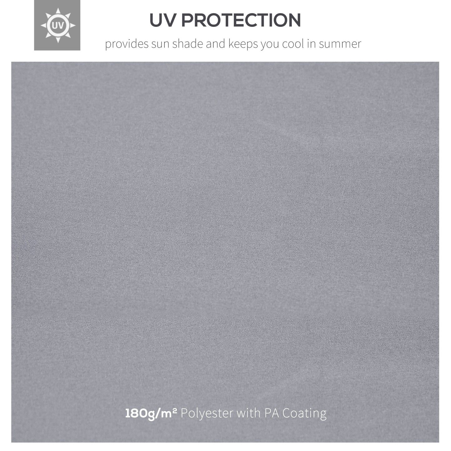 9.8' x 9.8' Square 2-Tier Gazebo Canopy Replacement Top Cover Outdoor Garden Sun Shade, Light Grey Gazebo Canopy Replacement   at Gallery Canada