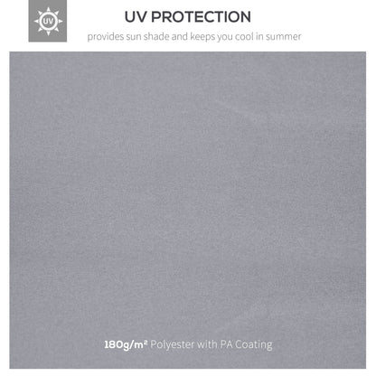 9.8' x 9.8' Square 2-Tier Gazebo Canopy Replacement Top Cover Outdoor Garden Sun Shade, Light Grey Gazebo Canopy Replacement   at Gallery Canada