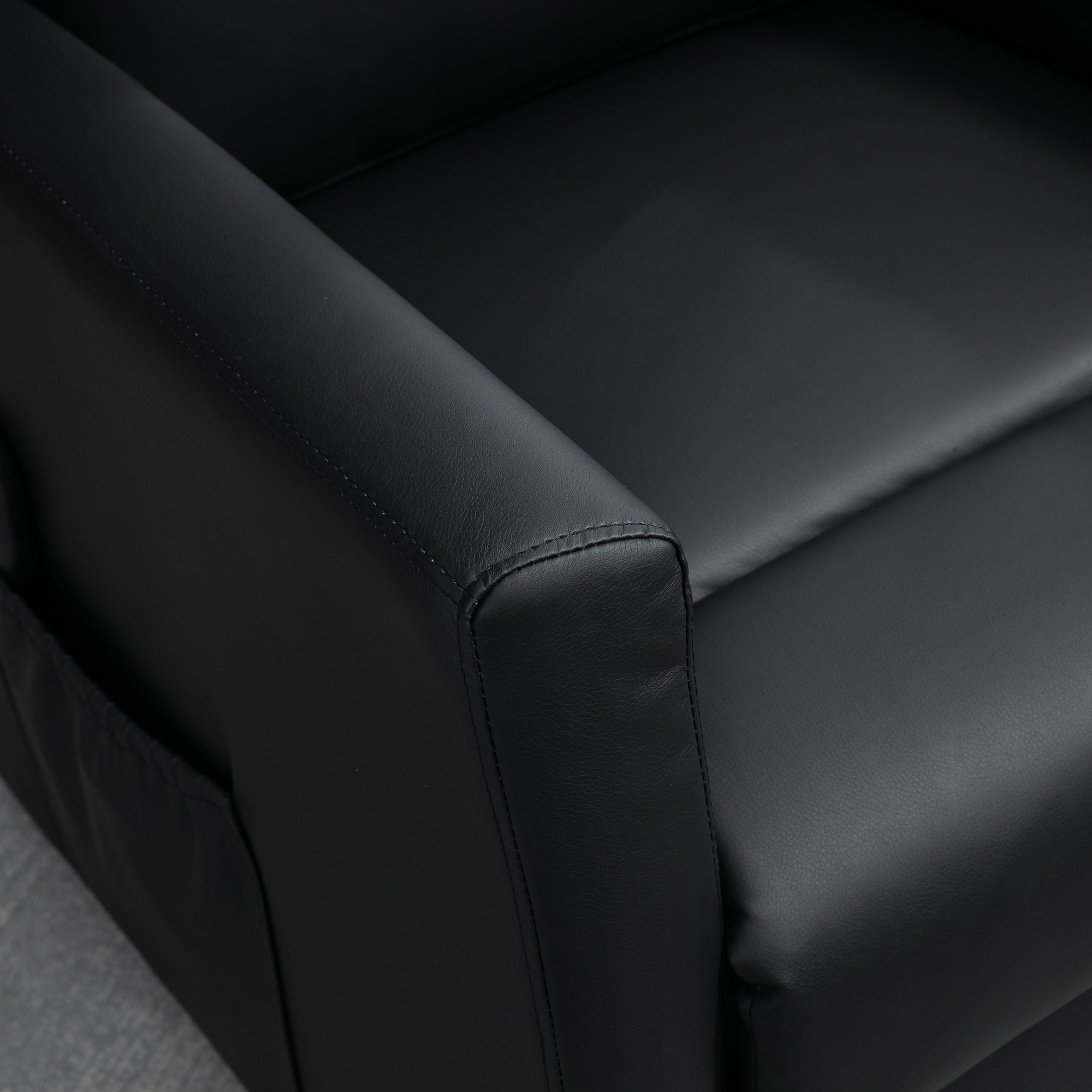 Power Lift Recliner Chair with Remote Control Side Pocket for Living Room Home Office Study Black Electric Power Lift Chairs   at Gallery Canada