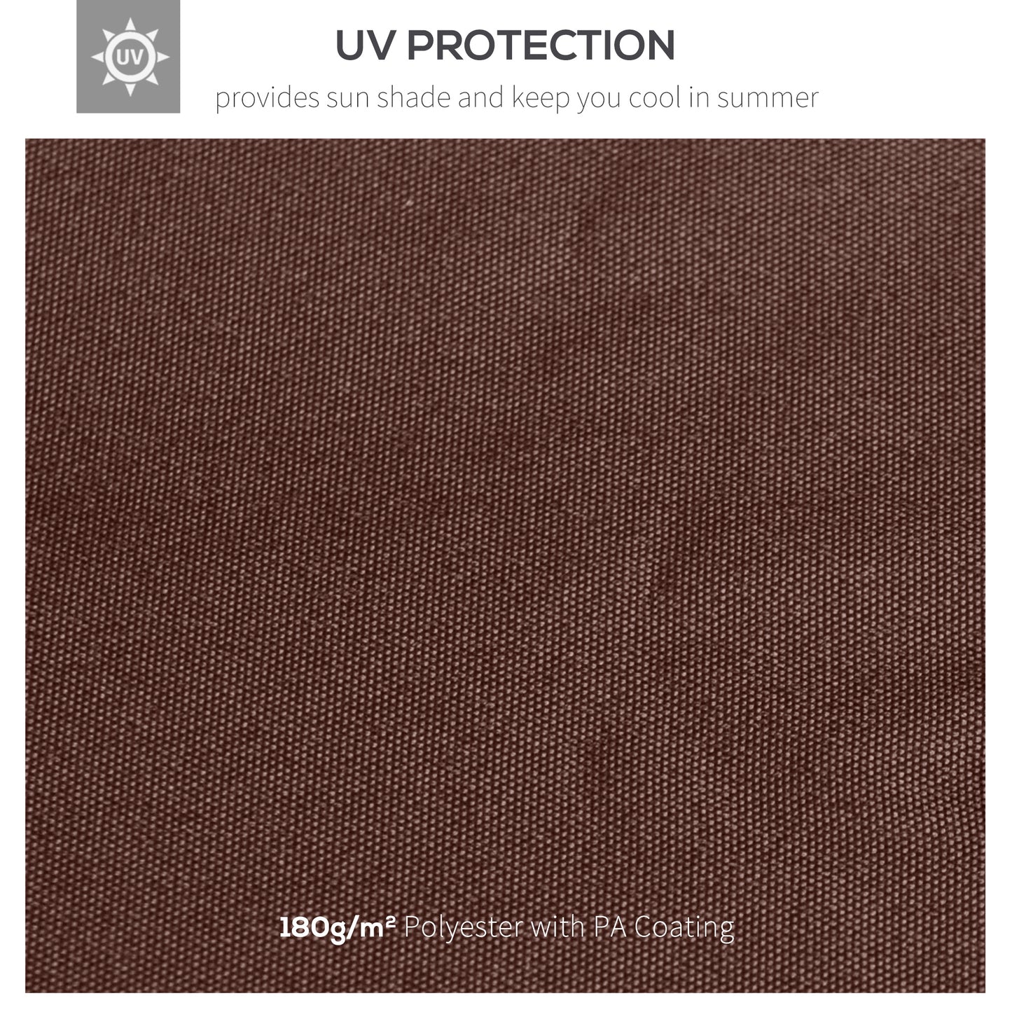 9.8' x 9.7' Square Gazebo Canopy Replacement UV Protected Top Cover Sun Shade Coffee Gazebo Canopy Replacement   at Gallery Canada