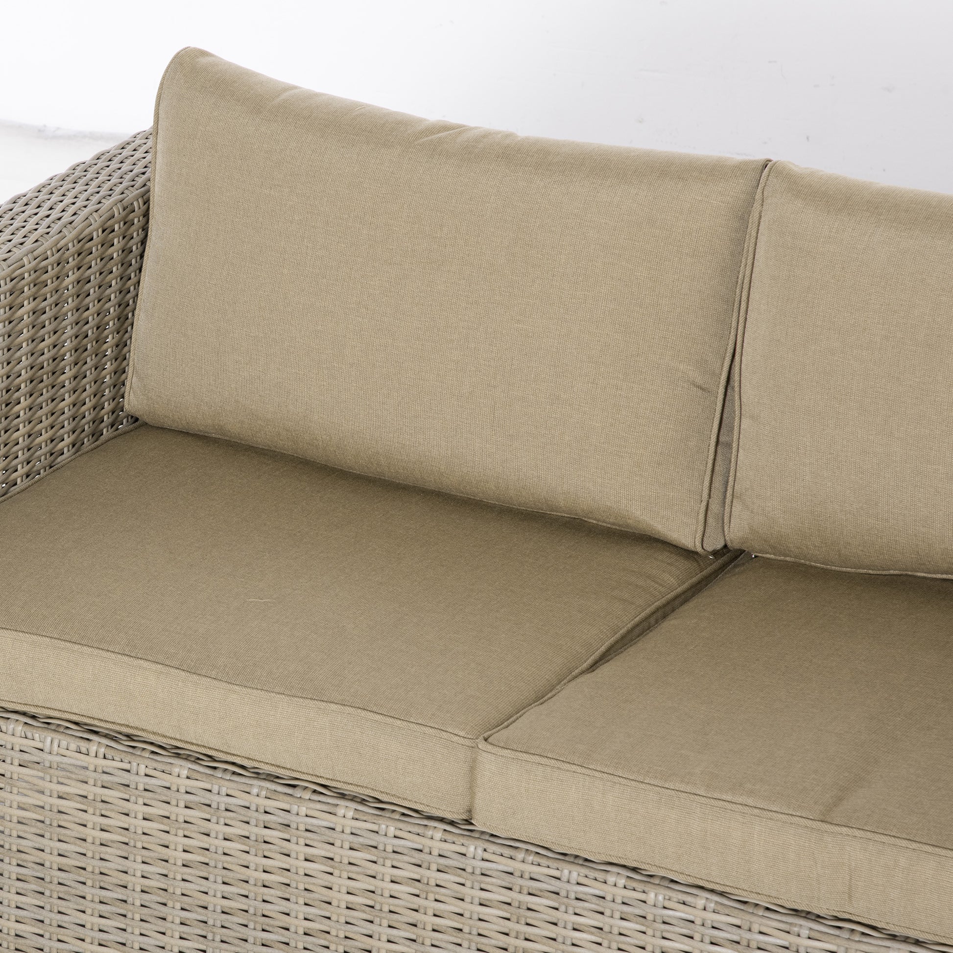 Extra Wide 4-Piece Patio Wicker Sofa Set, All-Weather PE Rattan, Beige Patio Furniture Sets   at Gallery Canada