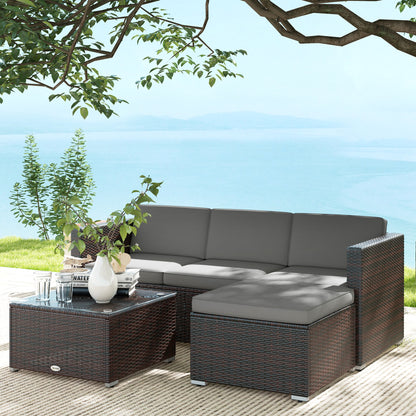 Patio Furniture w/ Soft Cushions, Corner Sofa Sets, Grey Patio Furniture Sets   at Gallery Canada