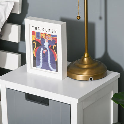 Bedside Table with 3 Drawers, Tall Nightstand for Bedroom, Modern Side Table with Storage, Multi-Colour Storage Cabinets   at Gallery Canada