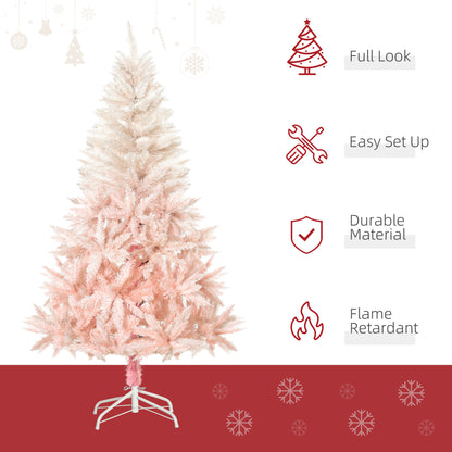 5ft Artificial Christmas Tree Home Decoration Automatic Open White and Pink Artificial Christmas Trees   at Gallery Canada