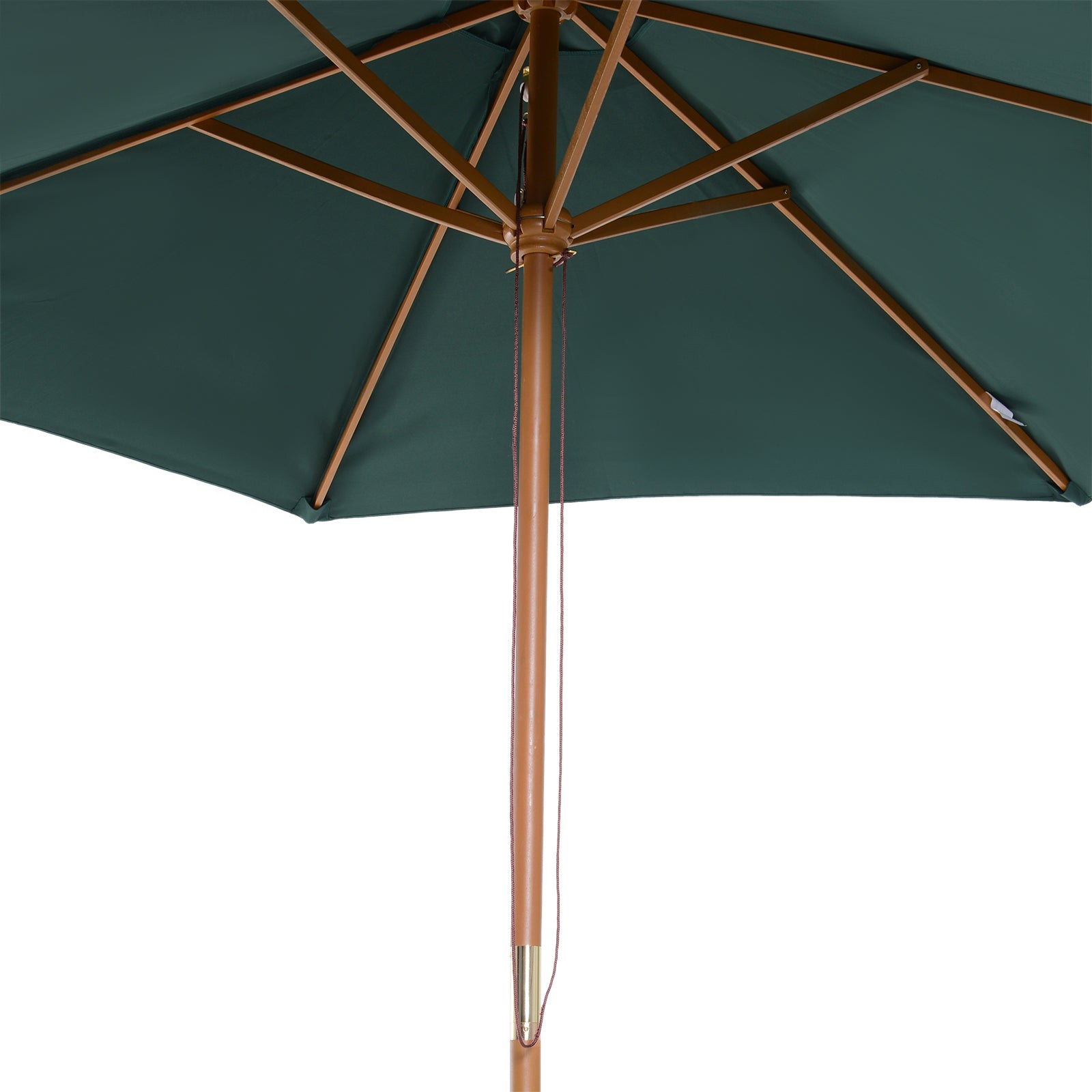 φ9' x 8' H Patio Umbrella, Market Umbrella with Hardwood Frame and Wind Vent, Outdoor Beach Parasol, Green Sun Umbrellas   at Gallery Canada