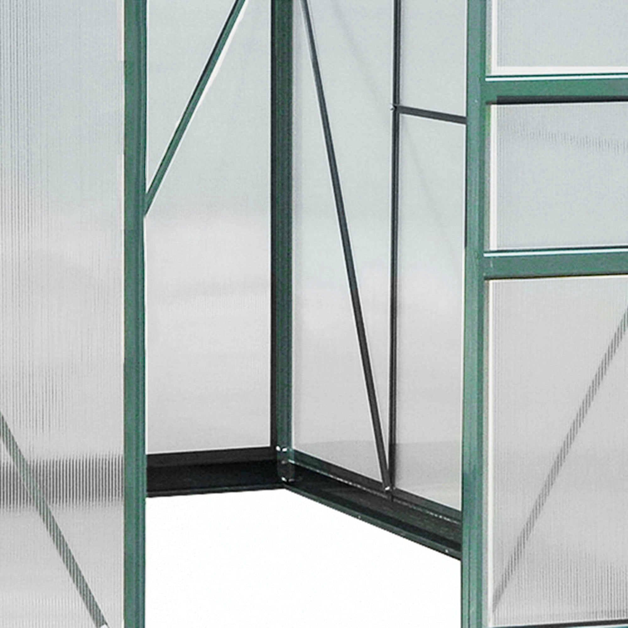 6.2' x 8.3' x 6.6' Clear Polycarbonate Greenhouse Large Walk-In Green House w/ Slide Door Walk In Greenhouses   at Gallery Canada