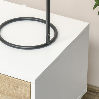 Set of 2 Bedside Table with Drawer and Shelf, Modern Nightstand, End Table for Bedroom Bedside Tables   at Gallery Canada