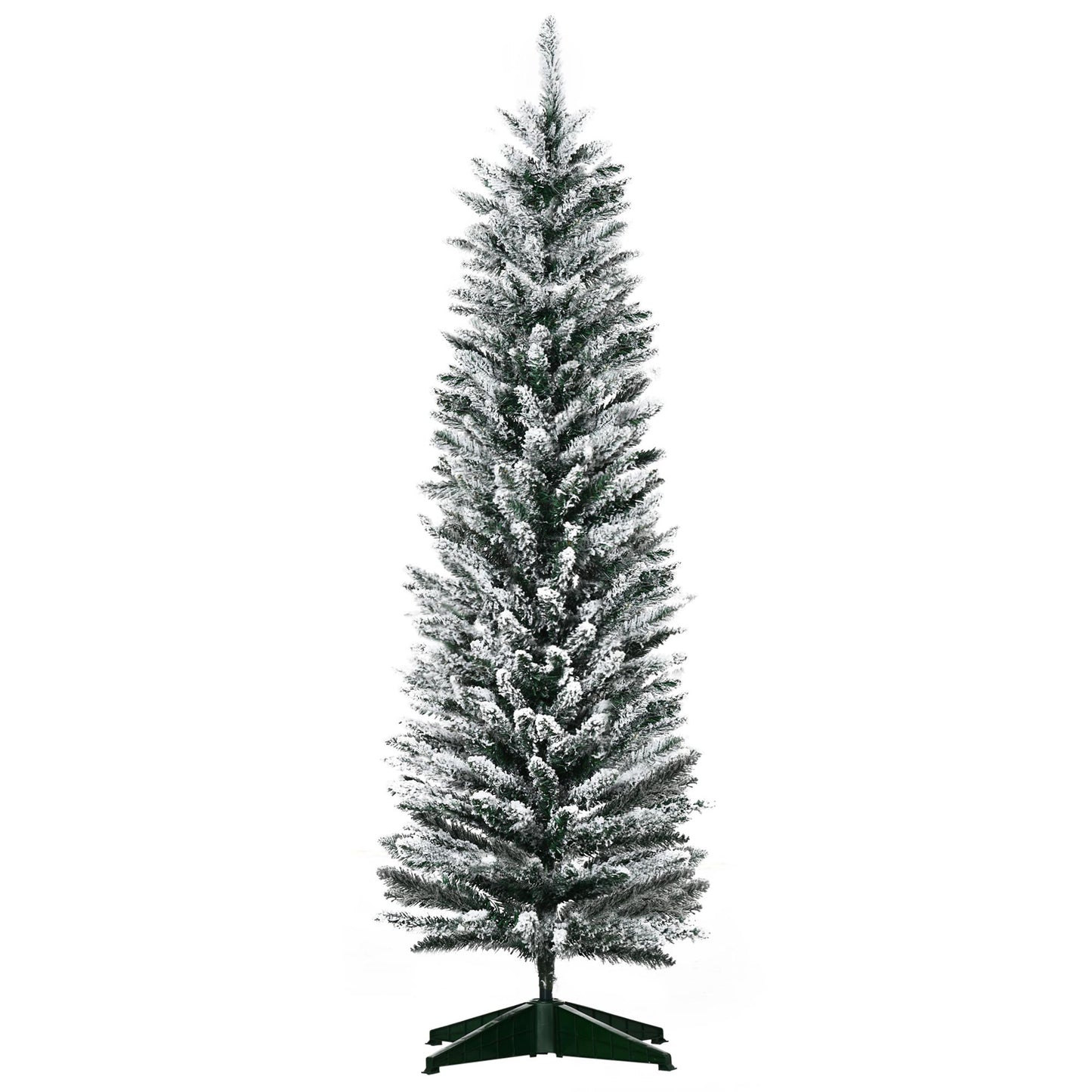 5ft Tall Pencil Artificial Christmas Tree, Holiday Décor with Snow Flocked Branches, Green Artificial Christmas Trees Green  at Gallery Canada