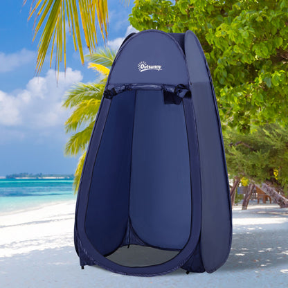 Portable Pop-Up Camping Shower Tent, Privacy Shelter for Outdoor/Indoor Use, Navy Blue Camping Tents   at Gallery Canada