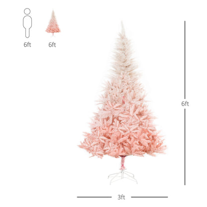 6ft Artificial Christmas Tree Home Decoration Automatic Open White and Pink Artificial Christmas Trees Multi Colour  at Gallery Canada