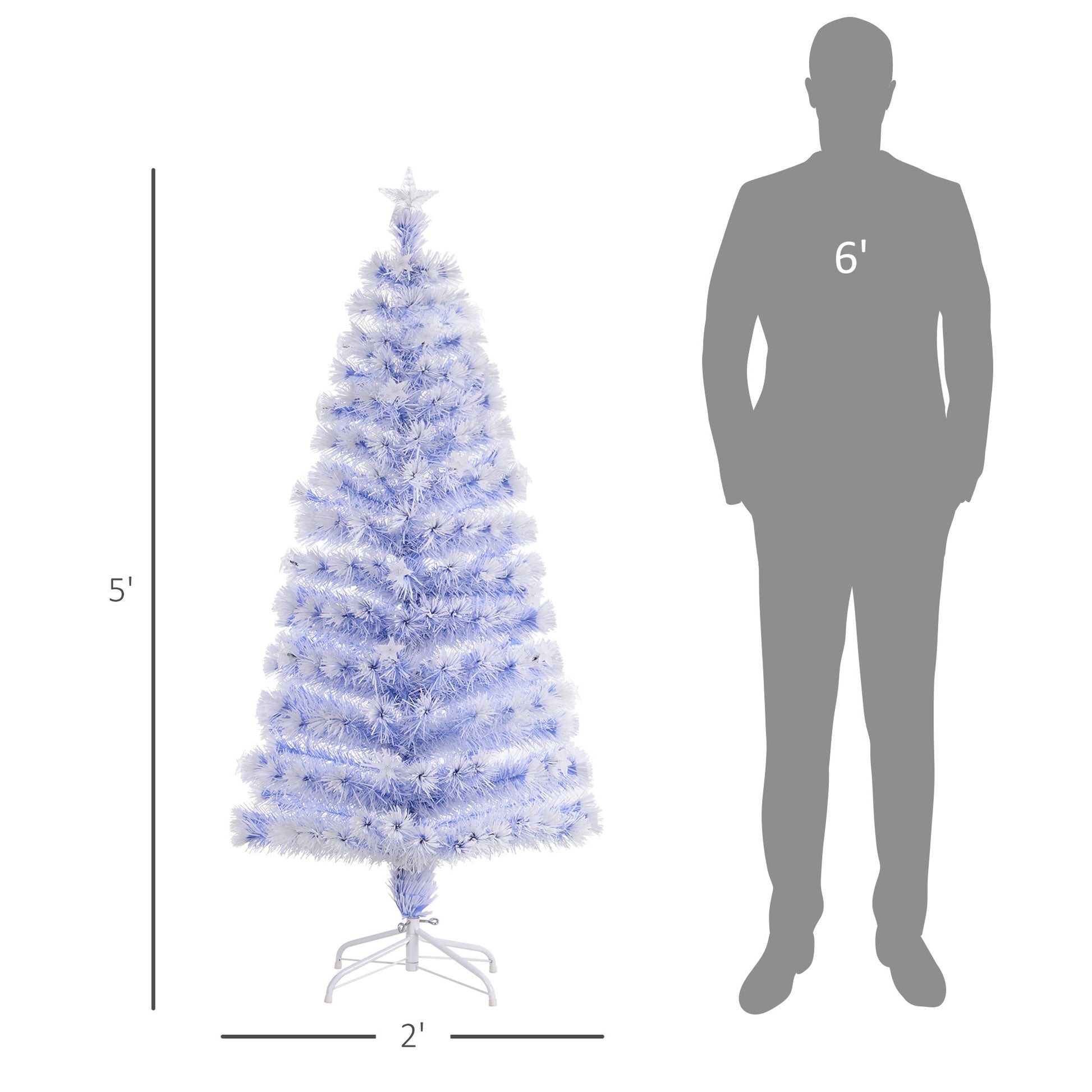 5ft Pre Lit Christmas Tree, LED Optical Fiber Christmas Tree - Gallery Canada