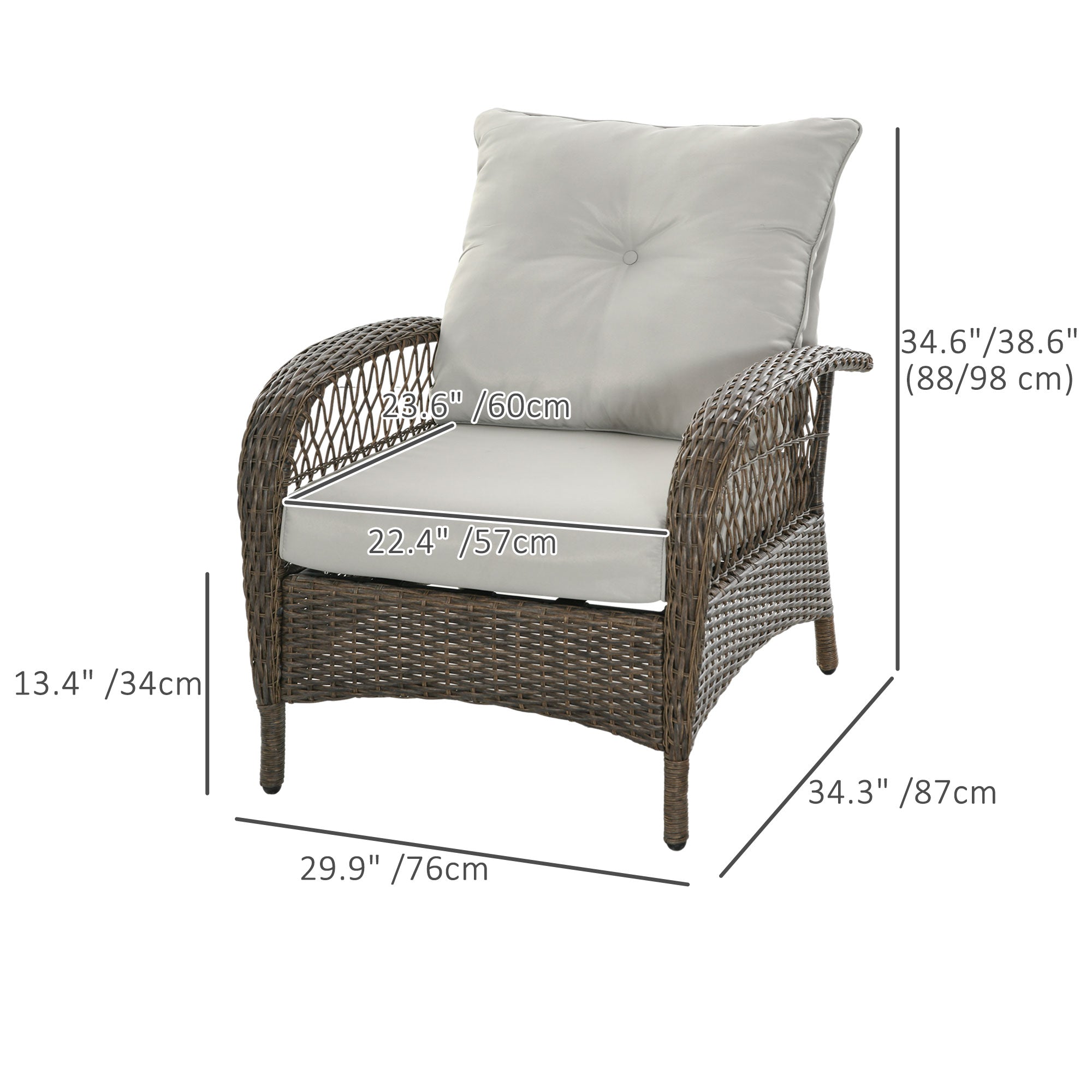 Patio Sofa w/ 4.7