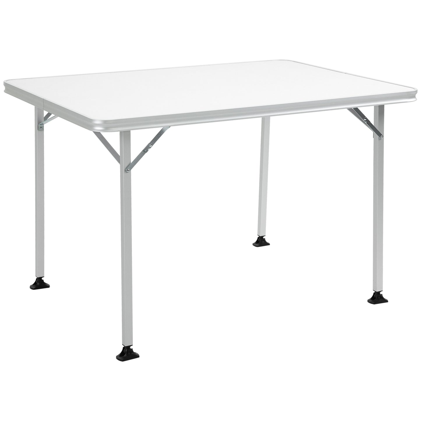 3.9ft Portable Picnic Table w/ All-terrain Feet, Aluminum Folding Camping Table for Indoor and Outdoor, Camping, Picnic, Barbecue and Party Picnic Tables & Camping Chairs White  at Gallery Canada