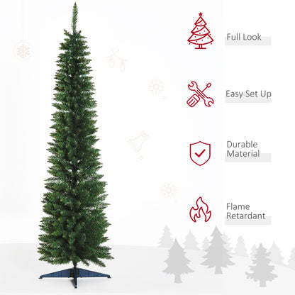 6’ PVC Unlit Slim Artificial Pencil Christmas Tree Holiday Décor Artificial Christmas Trees   at Gallery Canada