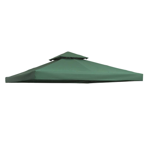 9.8'x9.8' Canopy Replacement 2-Tier Gazebo Canopy Top Cover, Green