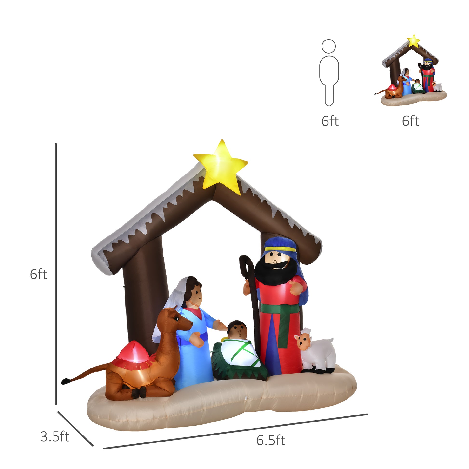 6ft Christmas Inflatable Decoration with Bible Arch of Jesus' Birth Easy Set-Up Blow UP Decoration for Holiday Yard Christmas Inflatables   at Gallery Canada