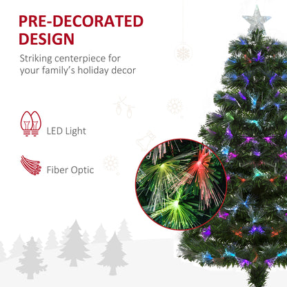 4ft Pre-Lit Optic Fiber Xmas Tree Artificial Spruce Tree Top Star Artificial Christmas Trees   at Gallery Canada