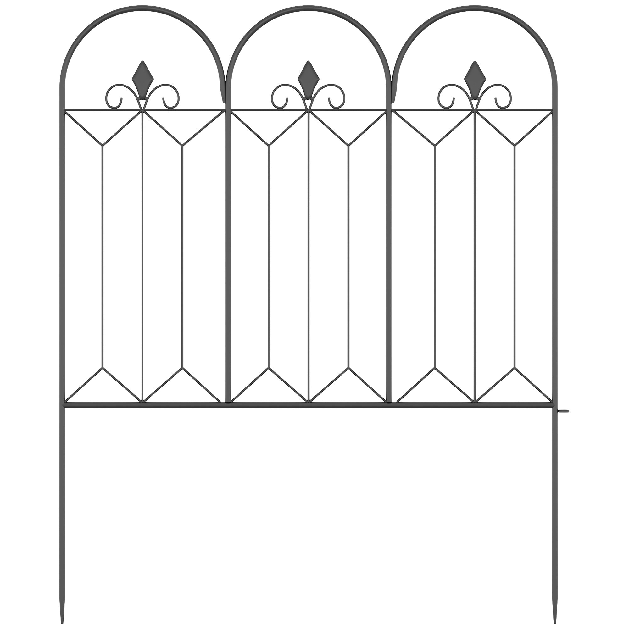 5PCs Outdoor Garden Fence Panels, Metal Wire Landscape Flower Bed Border Edging Animal Barrier, 31