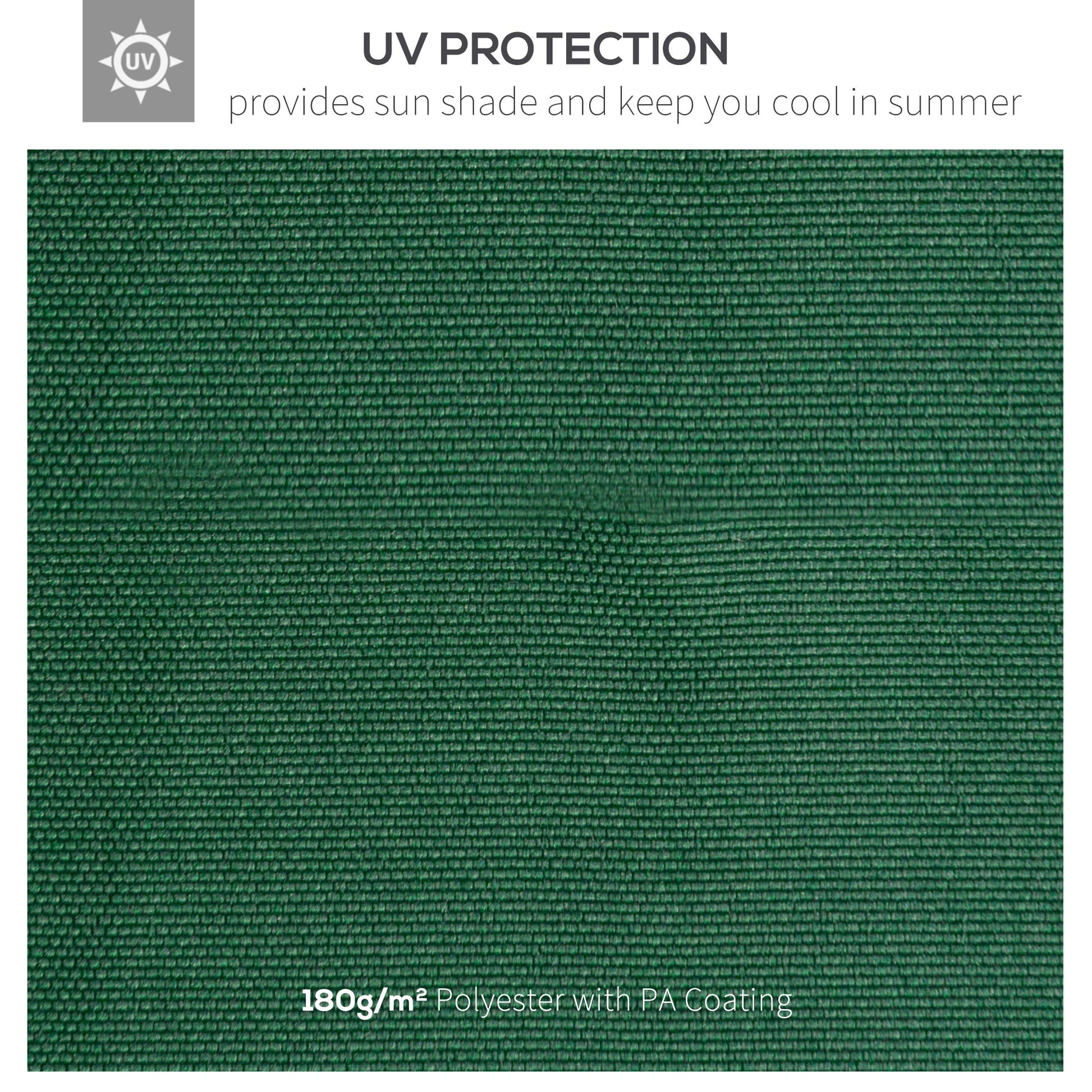 9.8' x 9.7' Square Gazebo Canopy Replacement UV Protected Top Cover Sun Shade Green Gazebo Canopy Replacement   at Gallery Canada