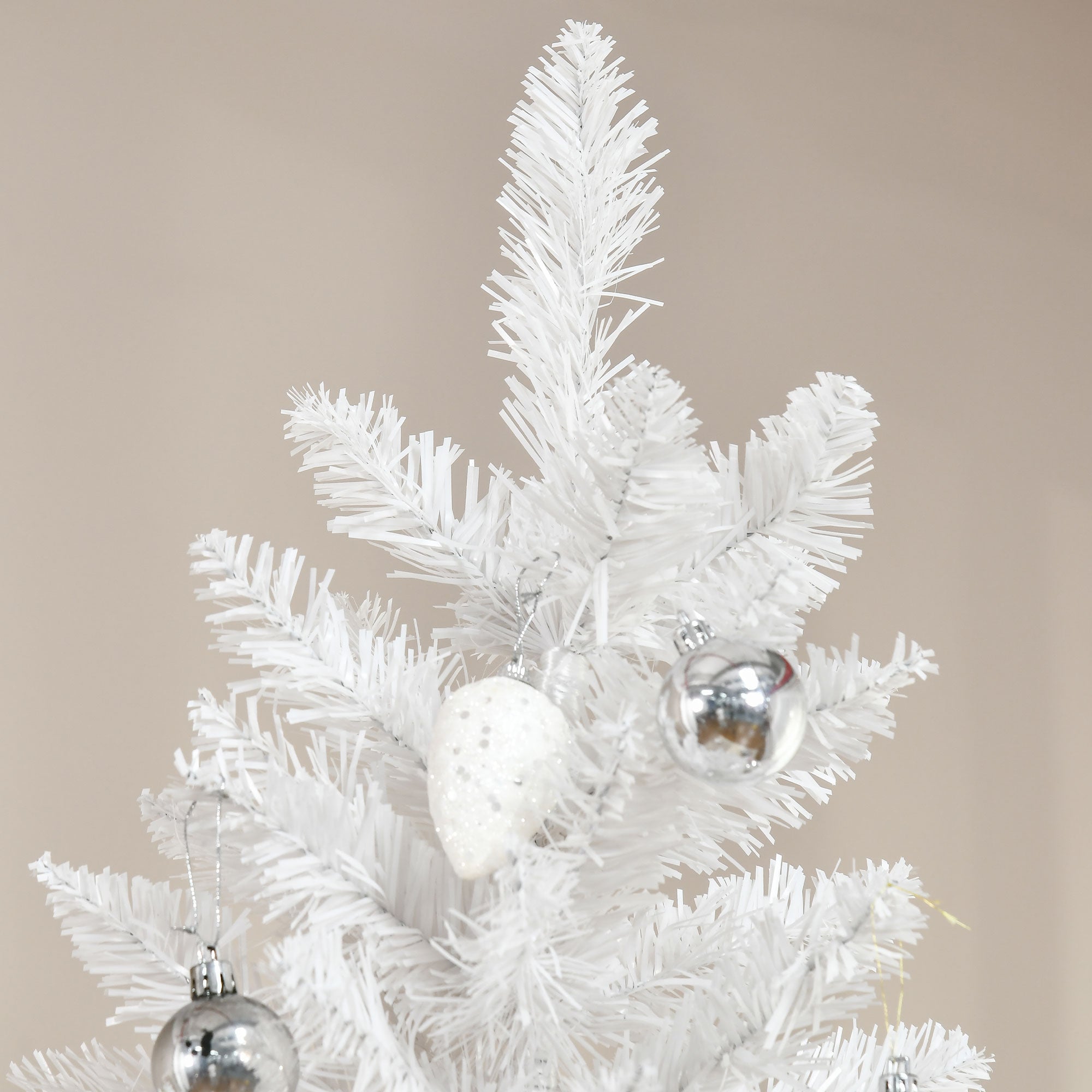 7ft Pencil Artificial Christmas Tree with Pine Realistic Branches, Auto Open, Pink and White Pencil Christmas Trees   at Gallery Canada