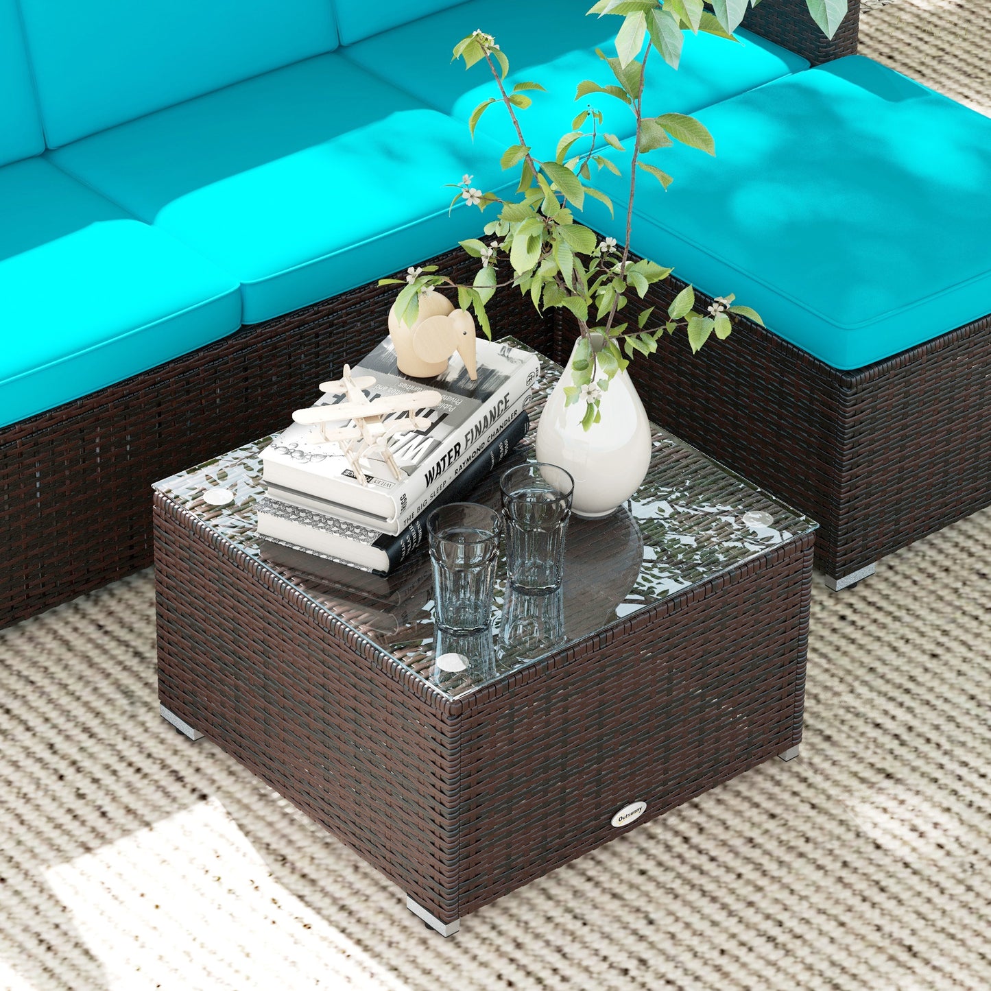 Patio Furniture w/ Soft Cushions, Corner Sofa Sets, Turquoise Patio Furniture Sets   at Gallery Canada