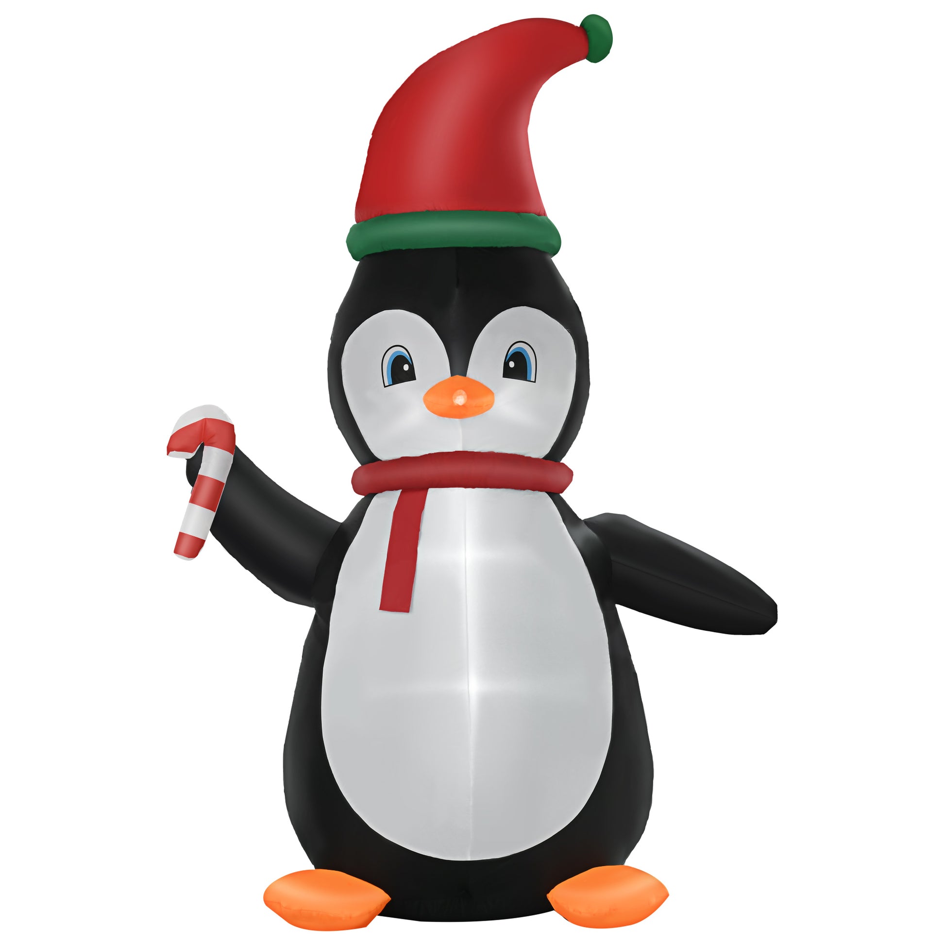 8.2' Inflatable Penguin Holding Candy Cane LED Lights Outdoor Decoration Christmas Inflatables Options  at Gallery Canada