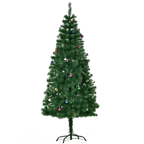 6ft Green Christmas Tree Artificial Xmas Holidays Party with Decoration Ornament