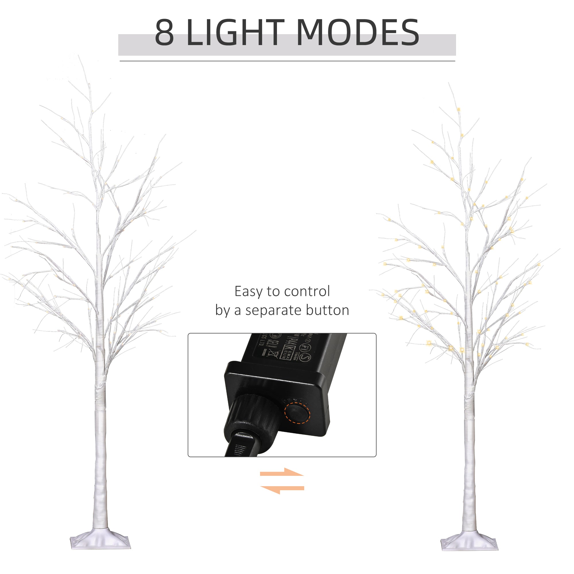 5FT Garden Birch Tree Light with 58 Warm LEDs and 8 Light Modes, DIY Artificial Tree Lamp for Outdoor and Indoor Birthday Wedding Party Artificial Tree Light   at Gallery Canada