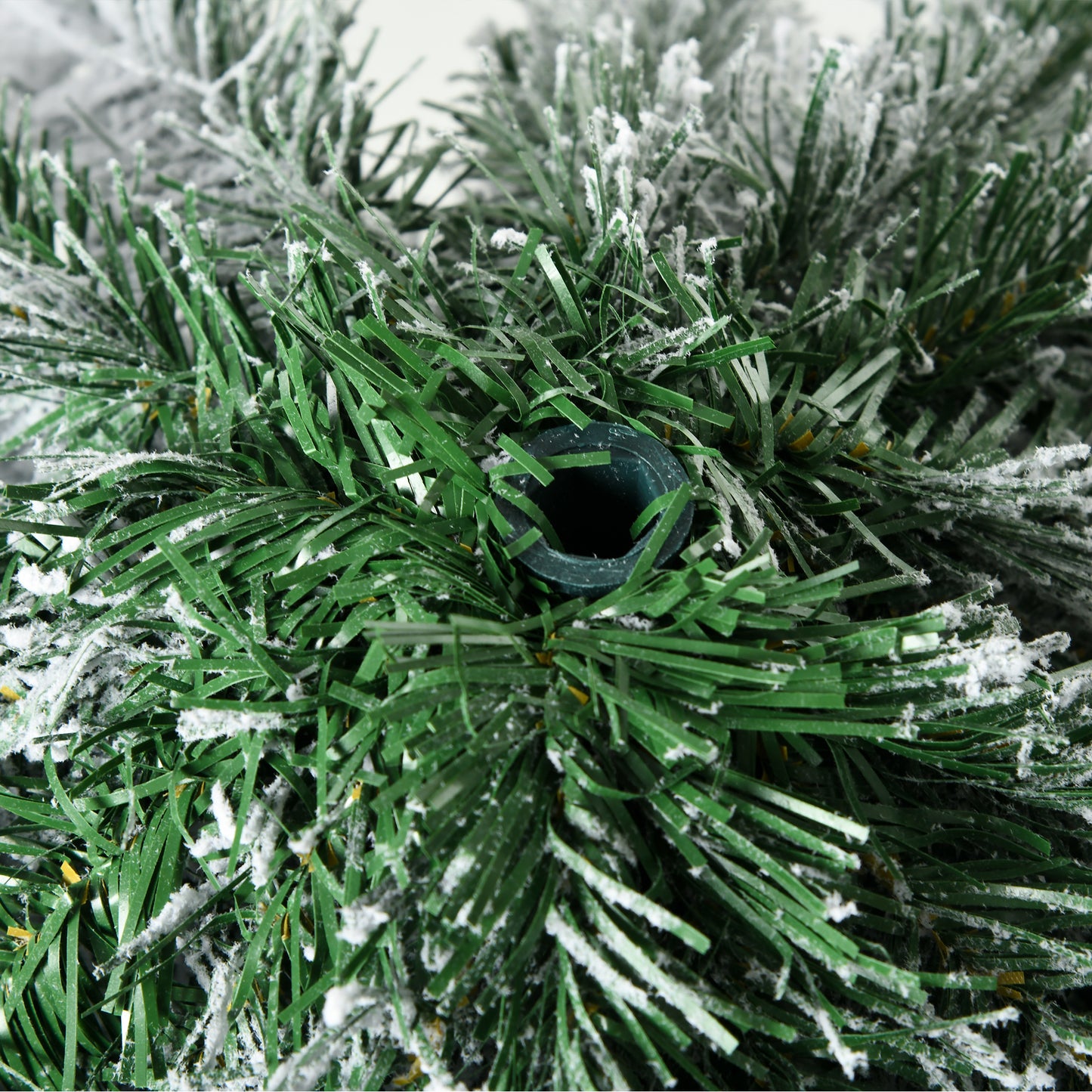 6' Artificial Slim Flocked Christmas Trees, with Snow Frosted Branches, Downswept Shape, Steel Base, Green Artificial Christmas Trees   at Gallery Canada