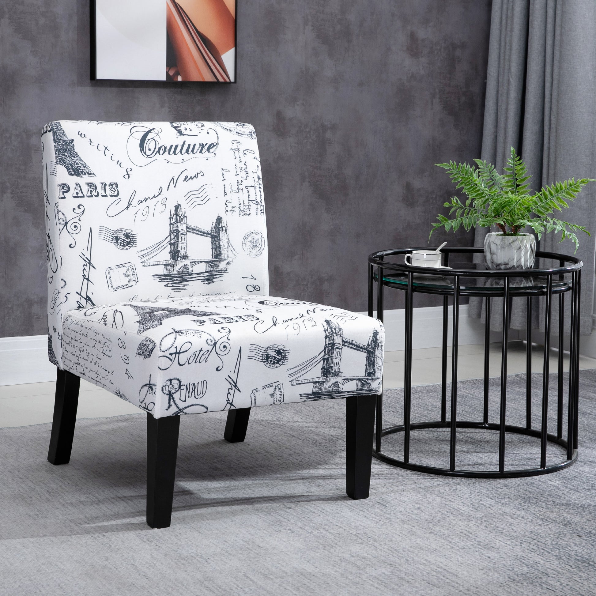 Comfortable Stable Modern Dining Chair In Hand-Painted Style for Dining Room and Bedroom Bar Stools   at Gallery Canada