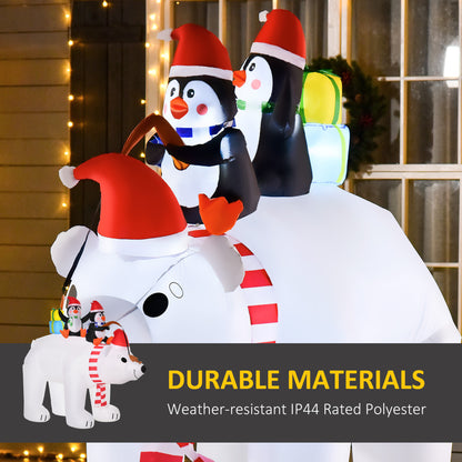 7ft Christmas Decoration with Polar Bear and Two Penguins Inflatable Santa Decor Easy Set-Up Blow UP Decoration for Holiday Yard Christmas Inflatables   at Gallery Canada