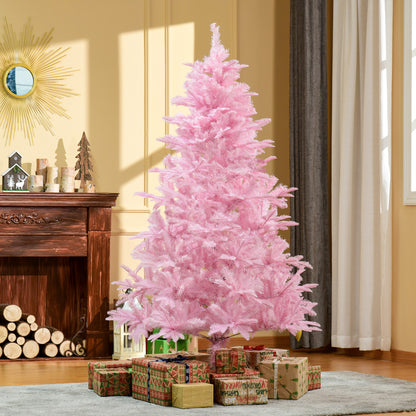 6FT Artificial Christmas Tree Holiday Xmas Tree Decoration with Automatic Open for Home Party, Pink Artificial Christmas Trees   at Gallery Canada