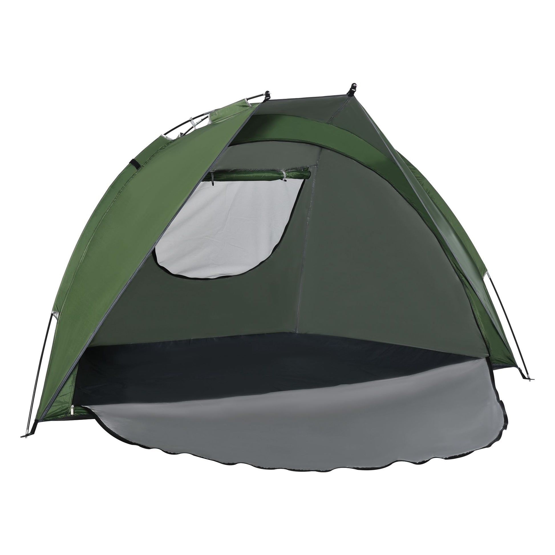 Pop Up Tent, Beach Tent, UV Protected Sun Shelter with Carry Bag and Ground Stakes for 2-3 Person, Green Beach Accessories Green  at Gallery Canada