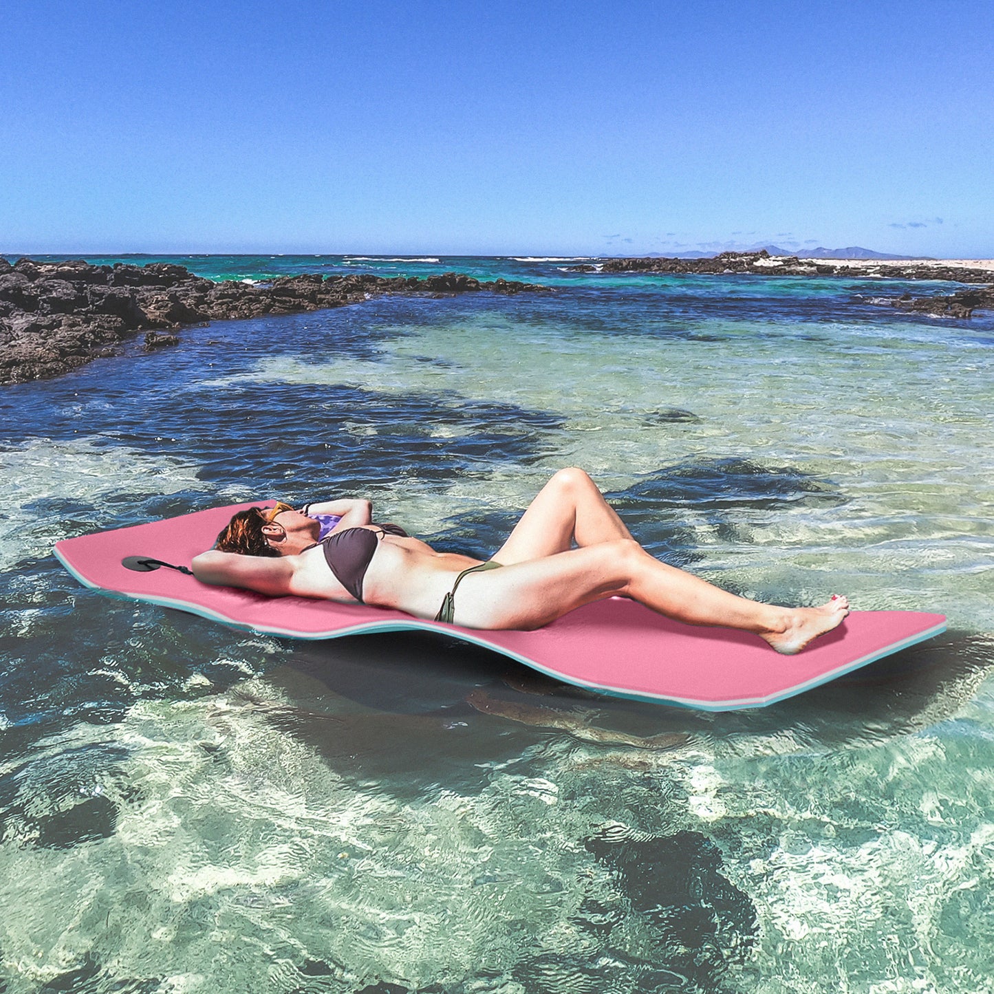 6.5x2ft Floating Mat Floating Lily Pad Water Carpet Float Aqua Mat Water Recreation and Relaxing in Pool Beach Lake - Gallery Canada