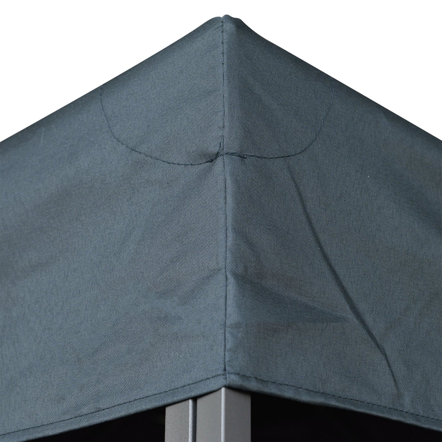 9.8' x 9.8' Square 2-Tier Gazebo Canopy Replacement Top Cover Outdoor Garden Sun Shade, Charcoal Grey Gazebo Canopy Replacement   at Gallery Canada