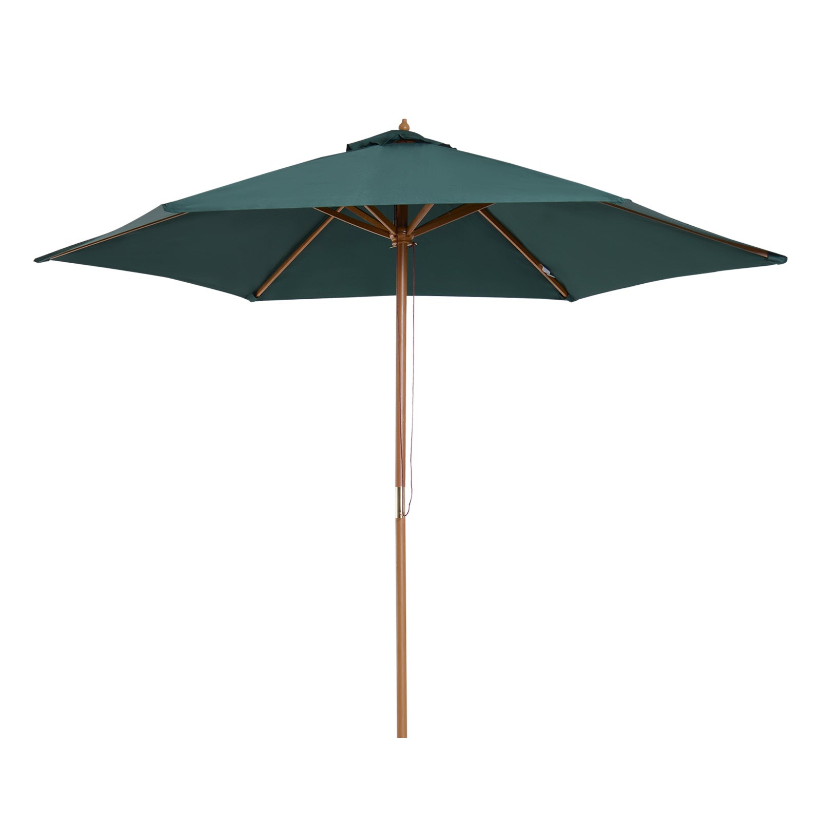 φ9' x 8' H Patio Umbrella, Market Umbrella with Hardwood Frame and Wind Vent, Outdoor Beach Parasol, Green Sun Umbrellas Dark Green  at Gallery Canada