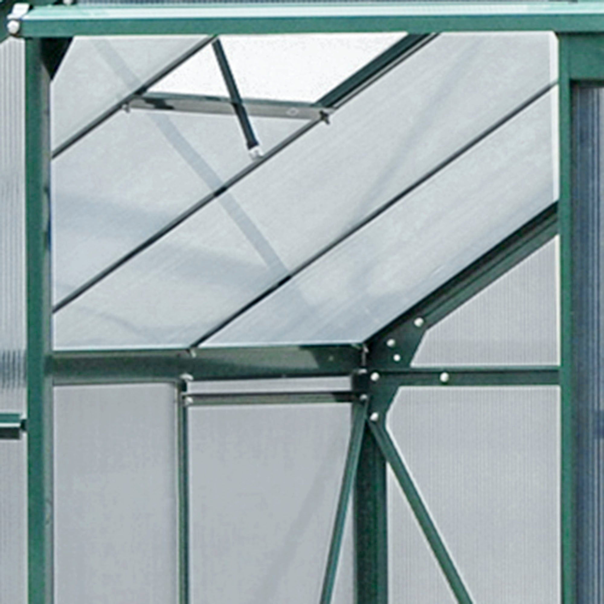 6.2' x 8.3' x 6.6' Clear Polycarbonate Greenhouse Large Walk-In Green House w/ Slide Door Walk In Greenhouses   at Gallery Canada