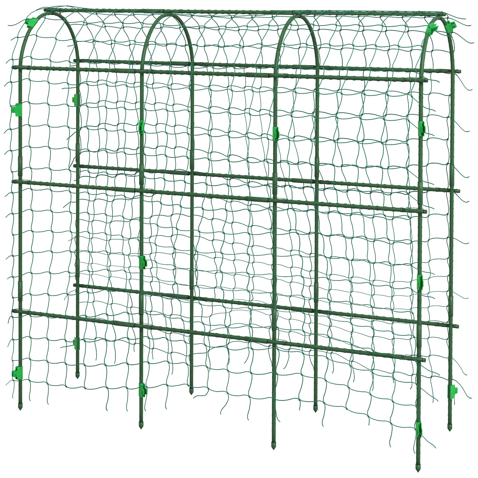 Metal Garden Trellis, Arch Trellis for Climbing Plants Outdoor, A-Frame, with Climbing Net, 17