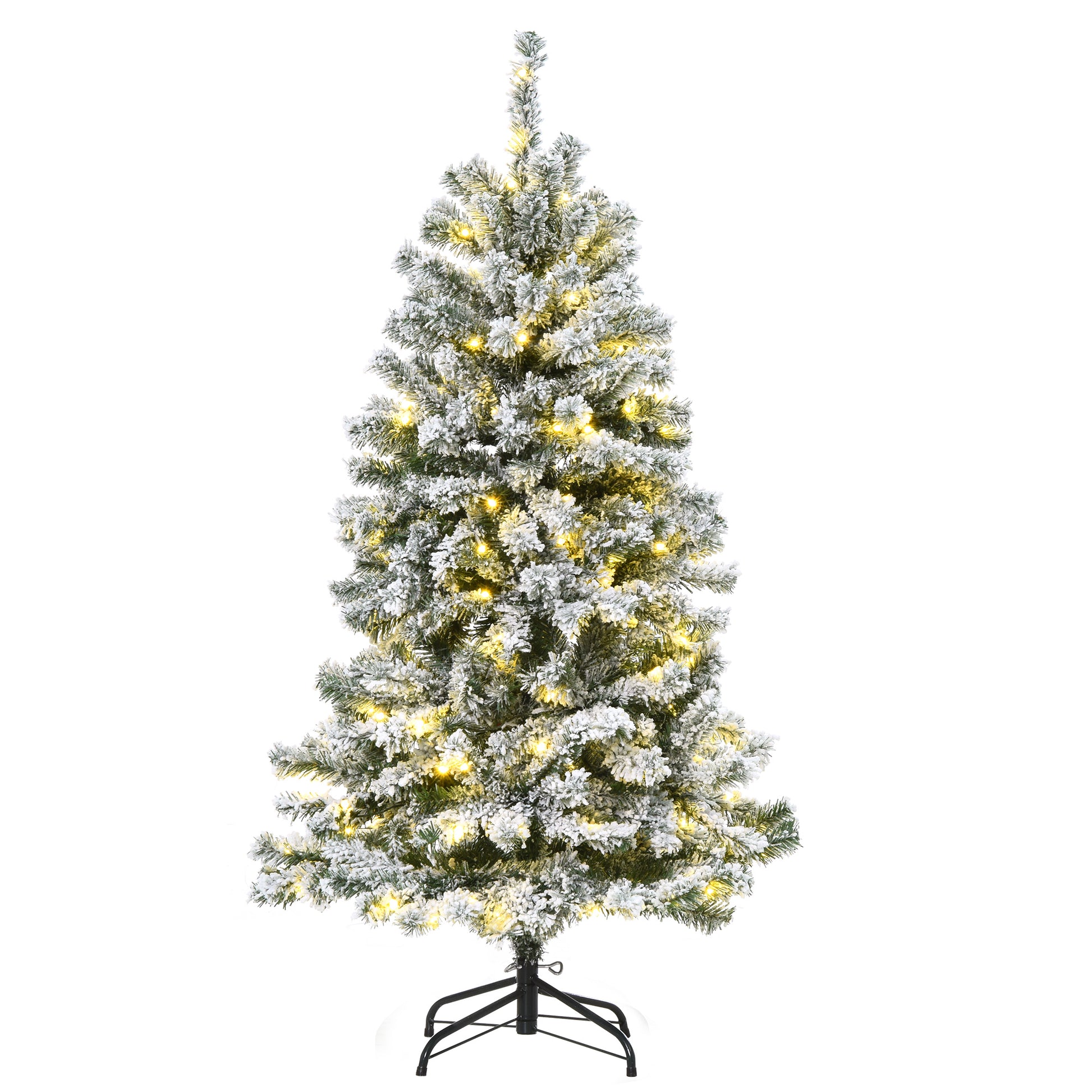 6ft Snow Flocked Artificial Tree 250 LED Light 928 Branches Christmas Season Flocked Christmas Trees   at Gallery Canada