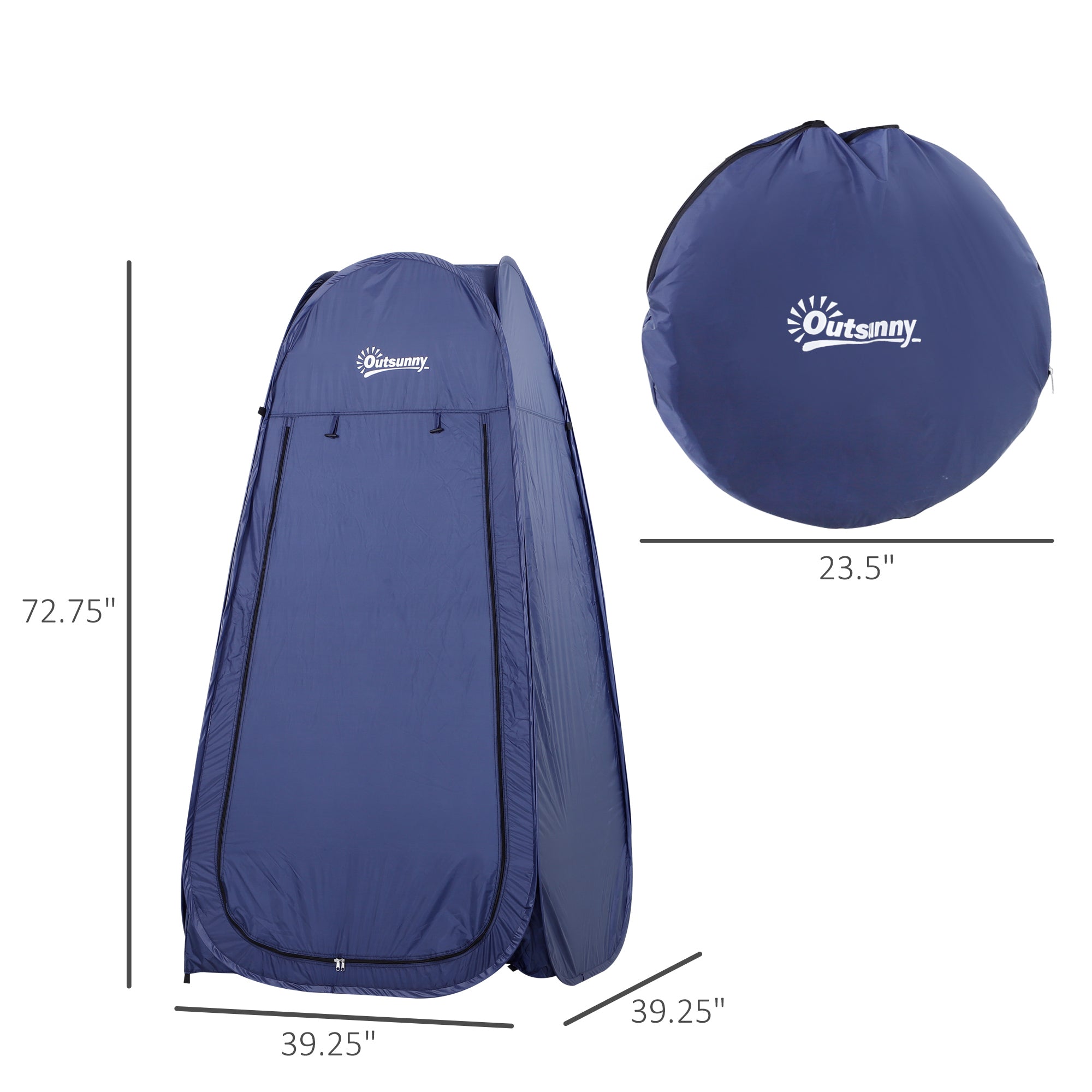 Portable Pop-Up Camping Shower Tent, Privacy Shelter for Outdoor/Indoor Use, Navy Blue Camping Tents   at Gallery Canada