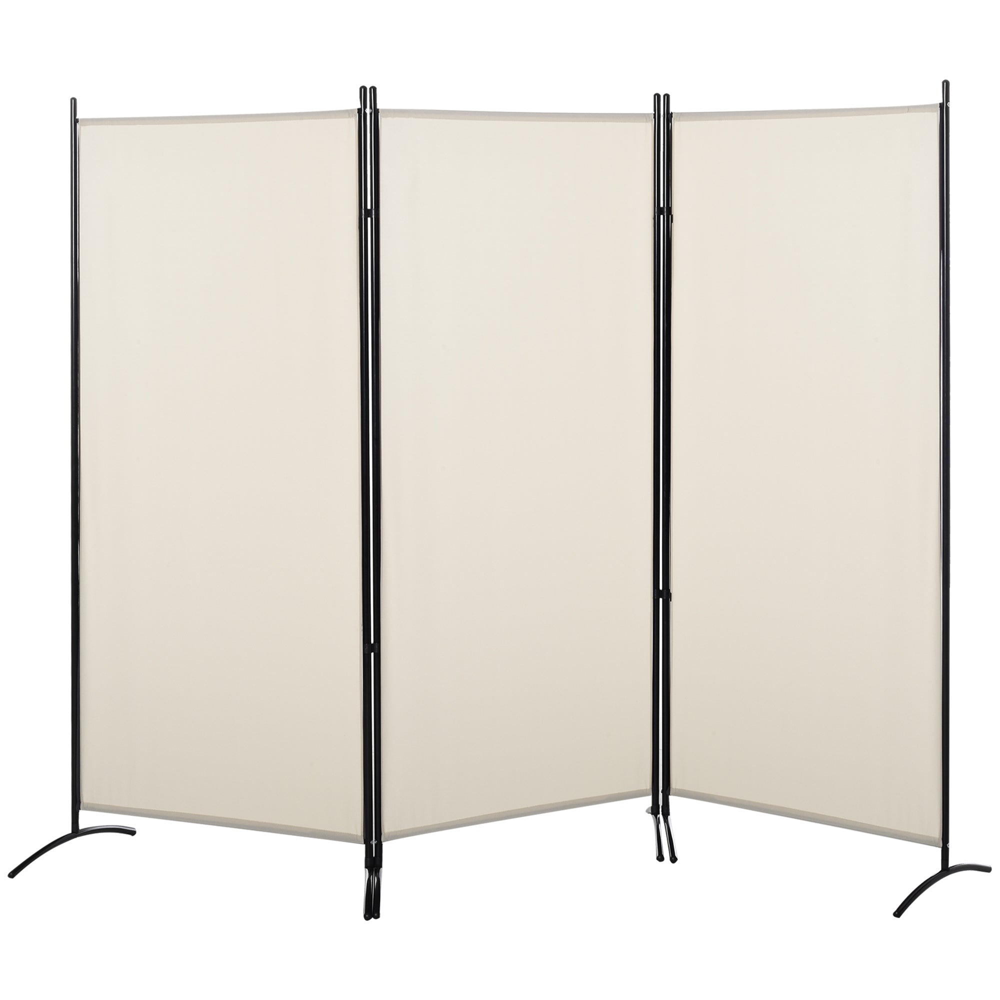 3-Panel Folding Room Divider, Privacy Screen, Indoor Separator Partition for Bedroom, Office, 100